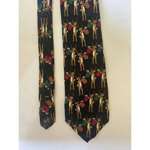 Rudy T‎ Houston Rudolph Black Christmas Tie